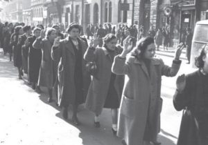 jewish women rounded up by nazis - budapest 1944